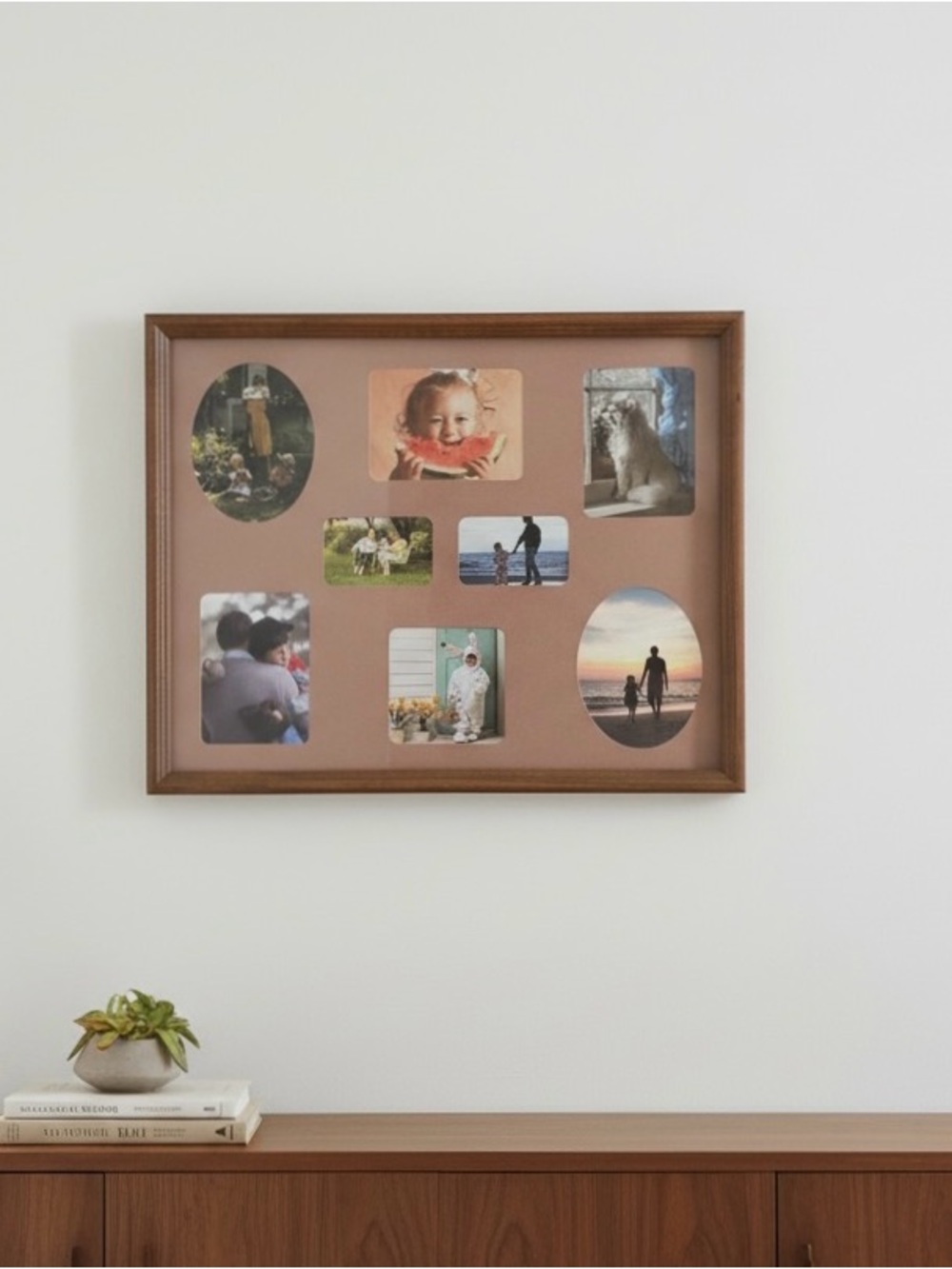 Empress Wood Frame Multi-Opening Photo Collage Frame 11x14” Holds 8 Photos